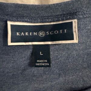 Karen Scott Heather Blue Tee